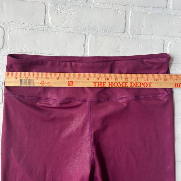 ZYIA Active Women's Purple Shimmer Athletic Yoga Running Leggings Pants -sz 20 - Picture 4 of 5